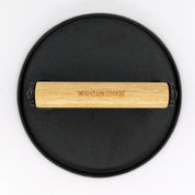 Bacon Press - 6.875" - Unique Flat Bottom - Heavy - Duty Cast Iron - Round - Flat Bottom Smashburger Press - Grill Press - A Roger Special! - Mountain Cookin' with Missy