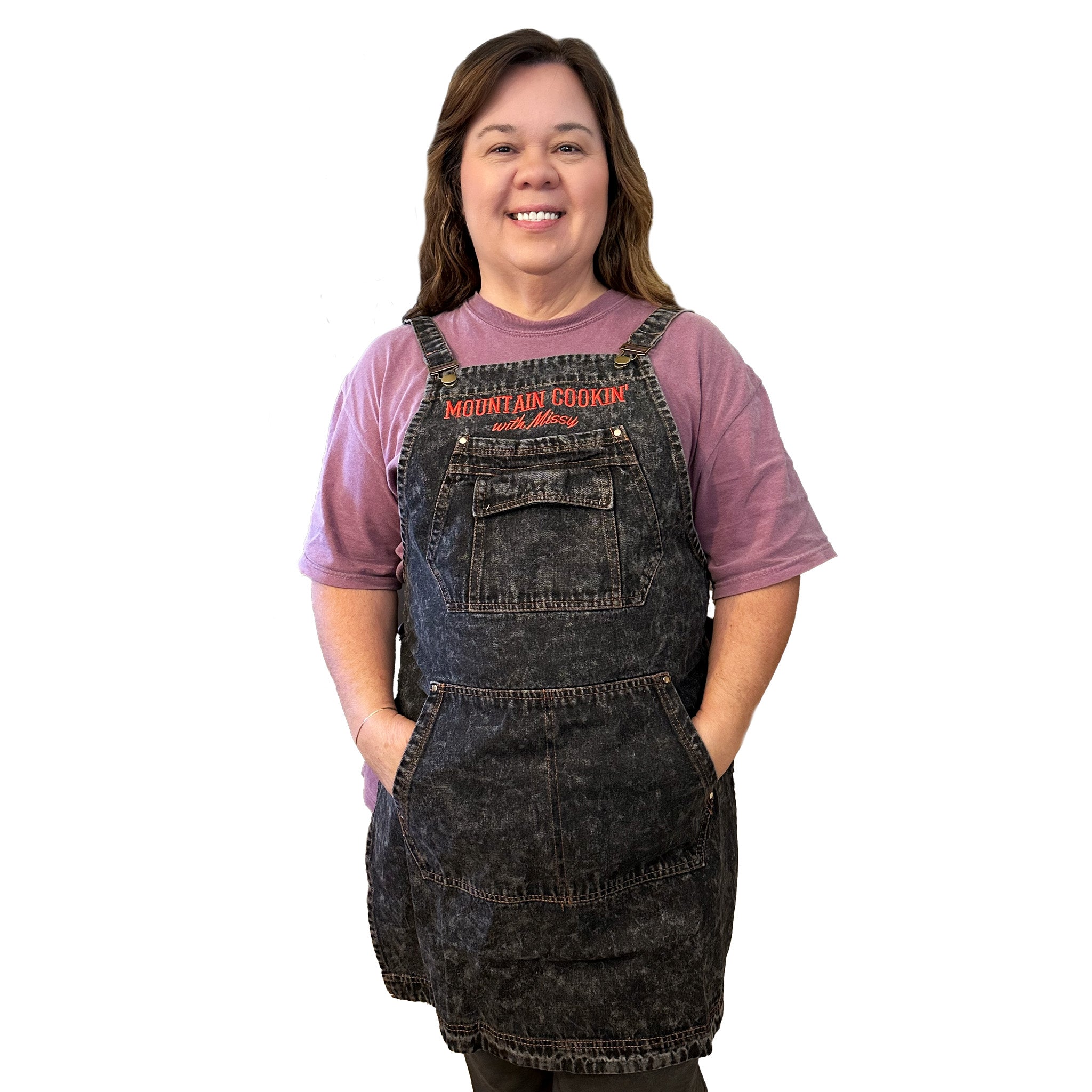 Denim Overall Style Country Apron - 100% Cotton - Durable - Mountain Cookin' with Missy