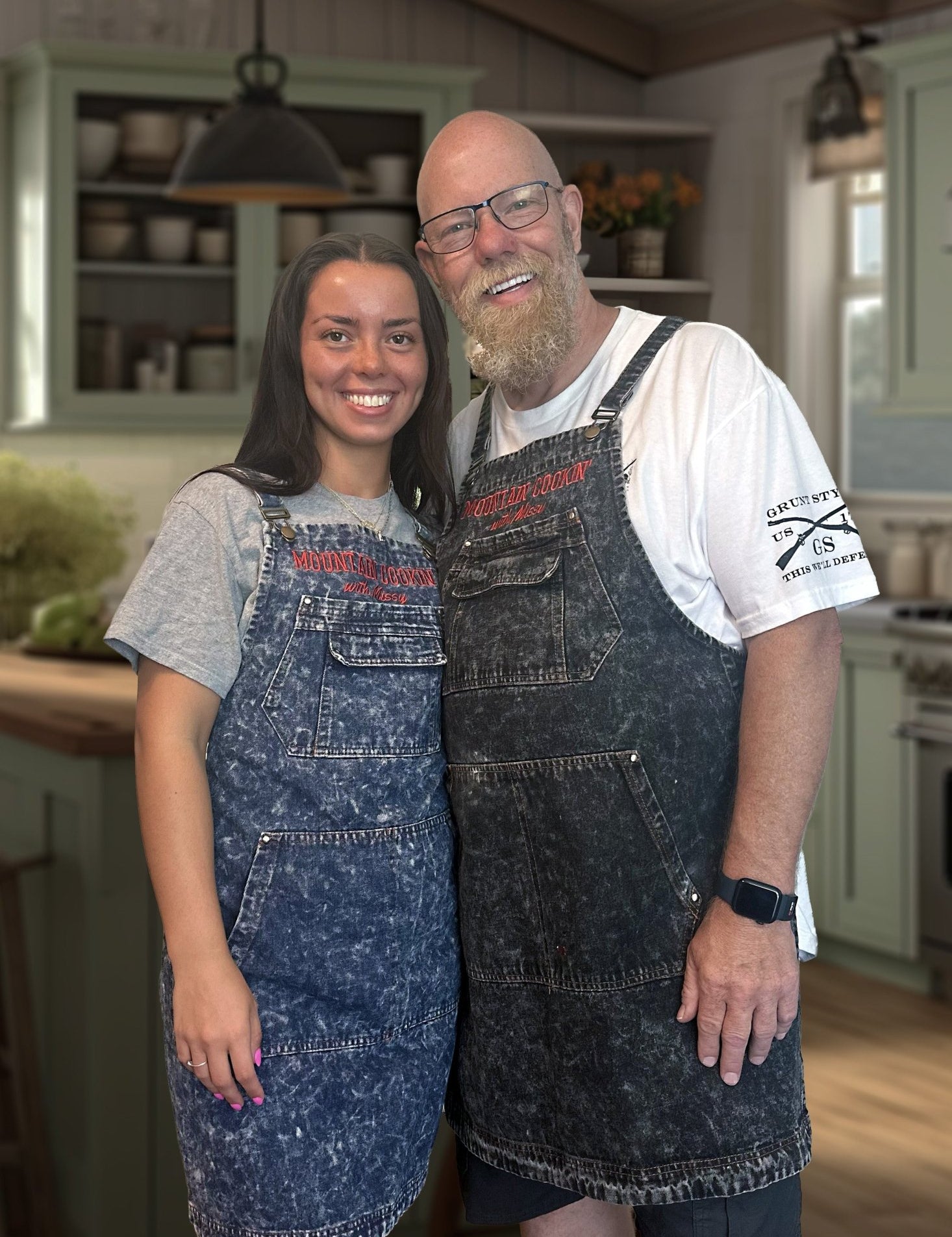Denim Overall Style Country Apron - 100% Cotton - Durable - Mountain Cookin' with Missy