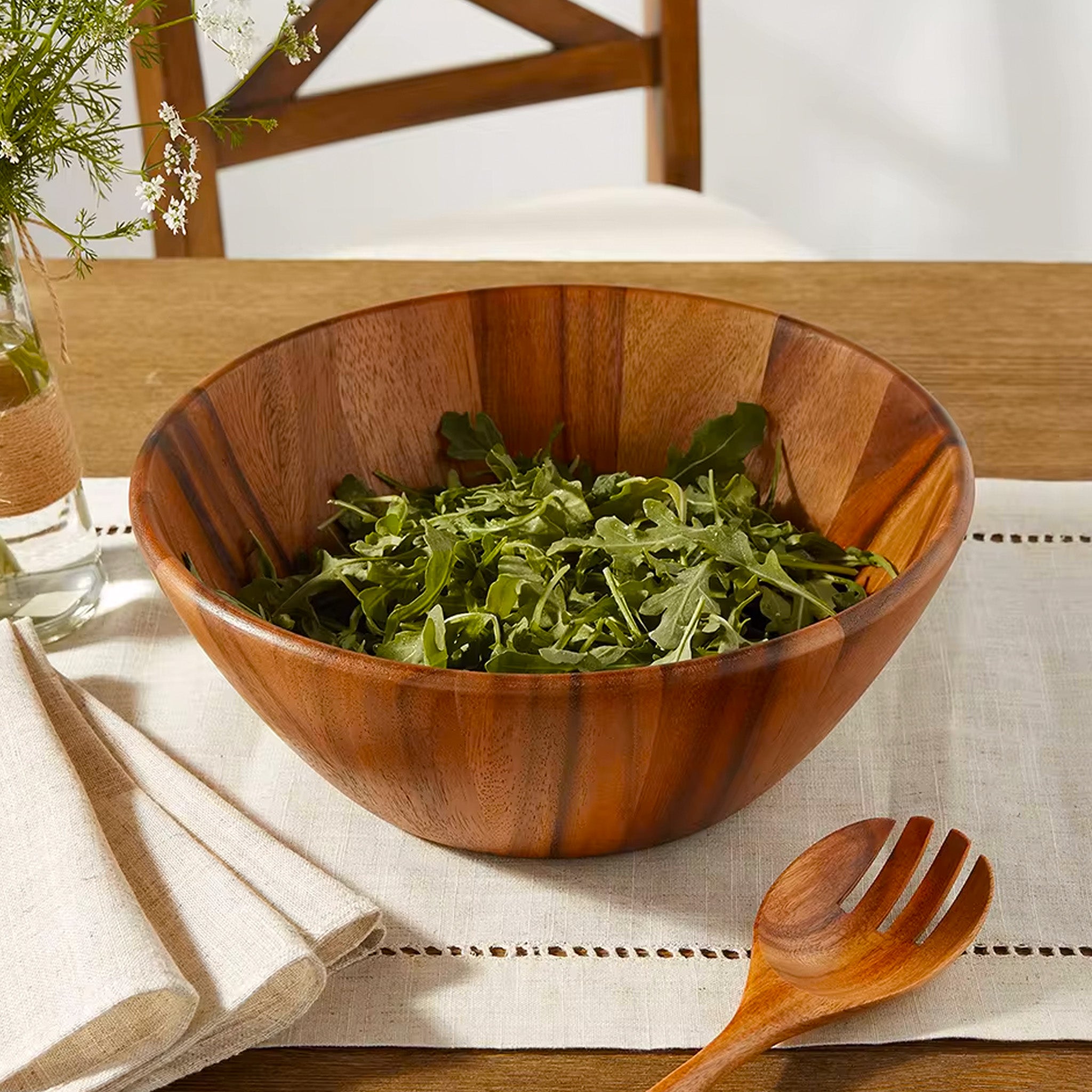 Acacia Wood Mixing Bowl / Acacia Wood Salad Bowl - Mountain Cookin' with Missy
