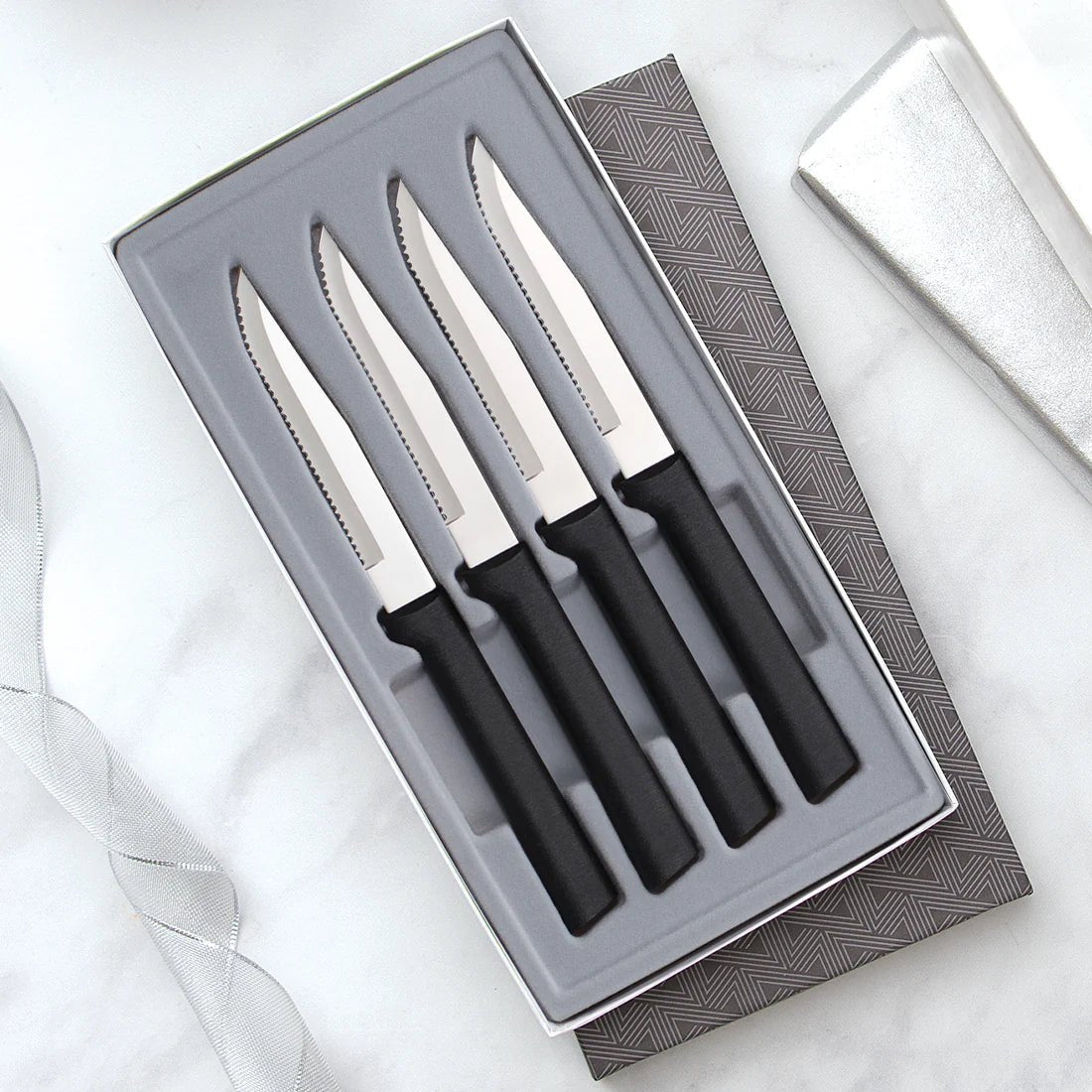 Four Serrated Steak Knives Gift Set - Mountain Cookin' with Missy