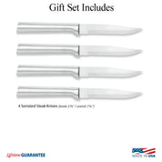 Four Serrated Steak Knives Gift Set