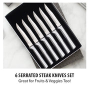 Six Serrated Steak Knives Gift Set - Mountain Cookin' with Missy