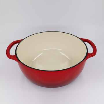 7 Quart Enameled Cast Iron Dutch Oven with Lid - Rooster Red - Mountain Cookin' with Missy