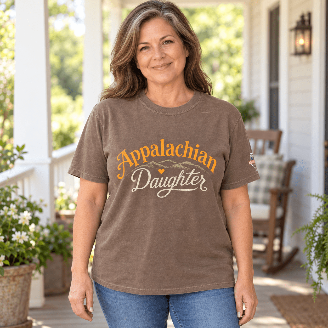 Appalachian Daughter Graphic T-Shirt – Brown - Mountain Cookin' with Missy