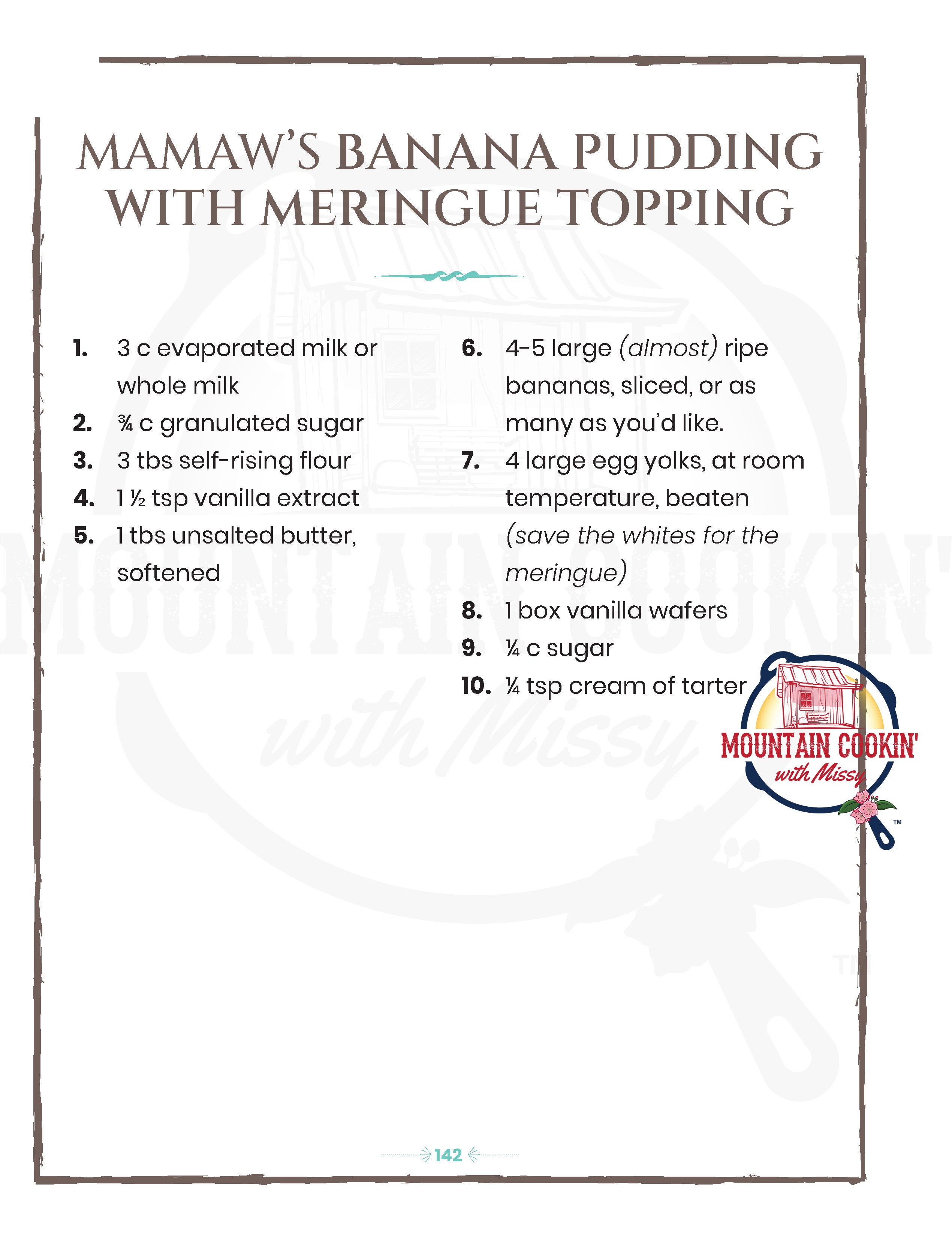 Mamaw&#39;s Banana Pudding with Meringue Topping - Page 1