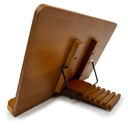 Bamboo Recipe Book Stand, Adjustable Book Holder, Cookbook Stand, Reading Desk Portable Stable, Lightweight Bookstand - Mountain Cookin' with Missy