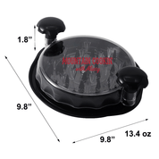 Large Chicken Breast Shredder Tool – Twist Clear Design with Suction Cups (13.4 oz Capacity) - Mountain Cookin' with Missy