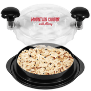 Large Chicken Breast Shredder Tool – Twist Clear Design with Suction Cups (13.4 oz Capacity) - Mountain Cookin' with Missy