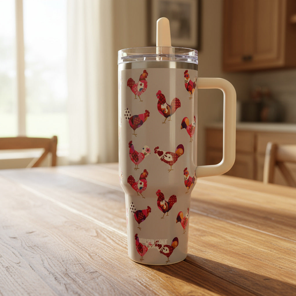 Happy Chicken Mountain Swigger - 40oz - Mountain Cookin' with Missy