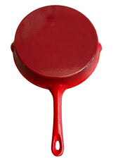 Premium 8" Enamel - Coated Cast Iron Skillet – Red - Mountain Cookin' with Missy