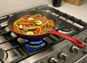 Premium 8" Enamel - Coated Cast Iron Skillet – Red - Mountain Cookin' with Missy