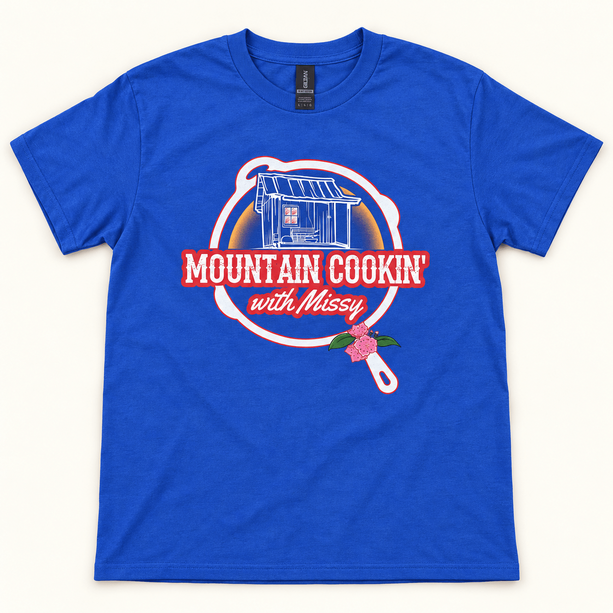 Mountain Cookin’ with Missy Logo T-Shirt – Royal Blue - Mountain Cookin' with Missy