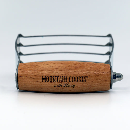 Professional Pastry Cutter with Traditional Wood Handle, Heavy Duty Stainless Steel Blades - Mountain Cookin' with Missy