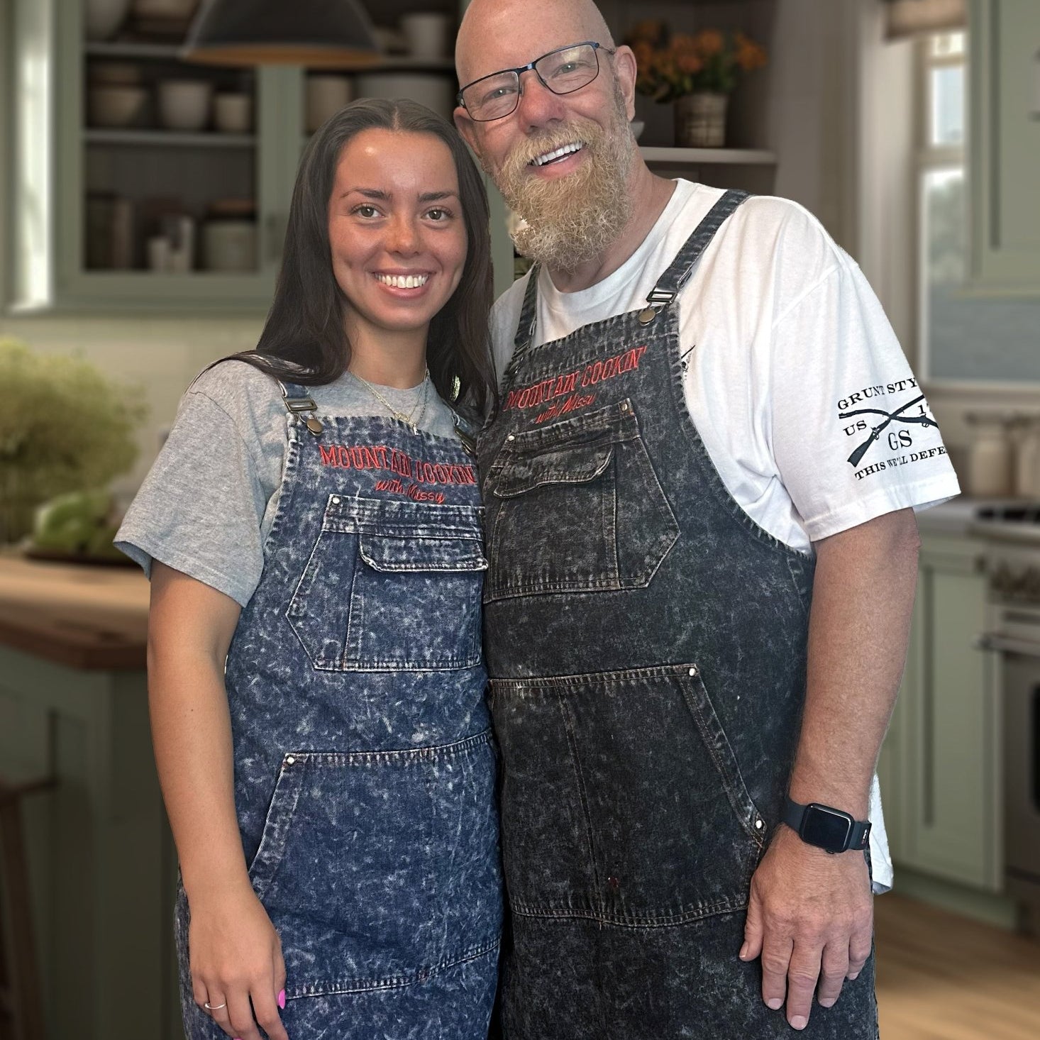 Denim Overall Style Country Apron - 100% Cotton - Durable - Mountain Cookin' with Missy
