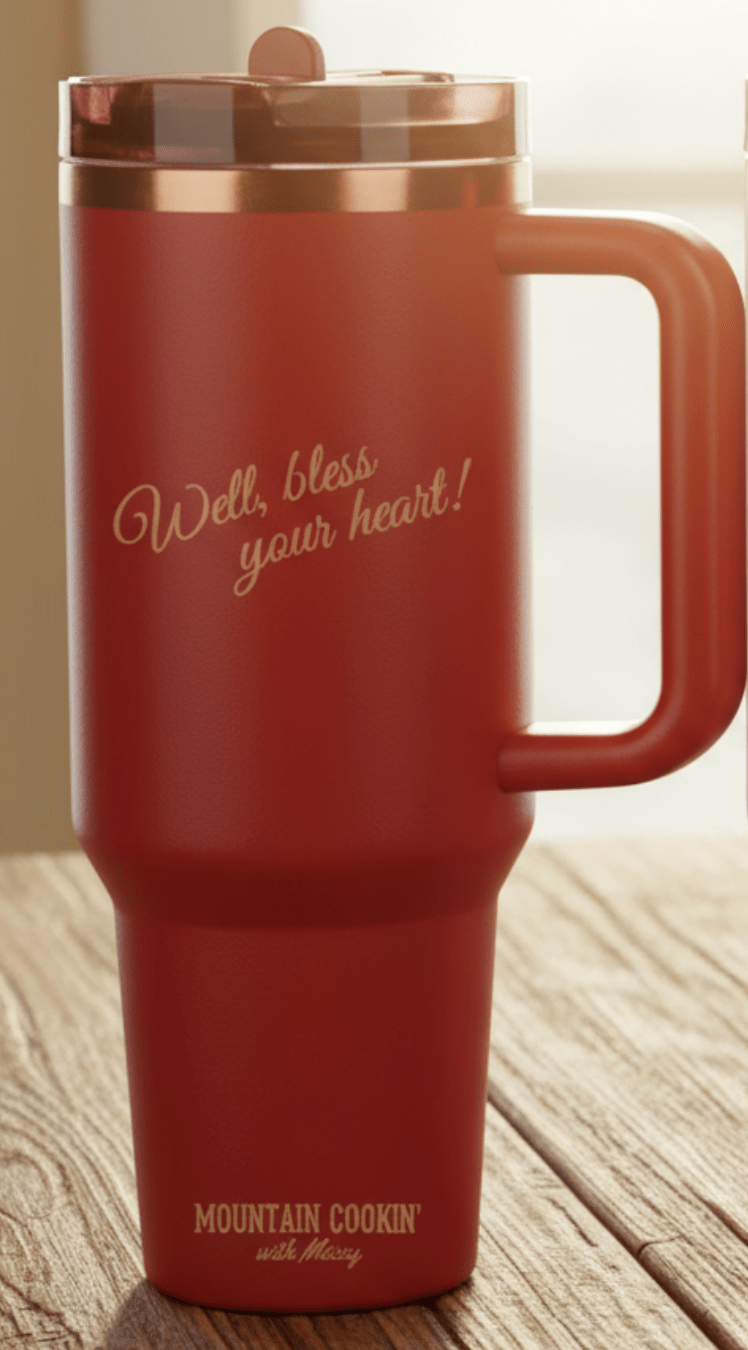 "Well, Bless Your Heart!" Laser Etched Rose Gold - Mountain Swigger - 40oz - Preorder - Mountain Cookin' with Missy