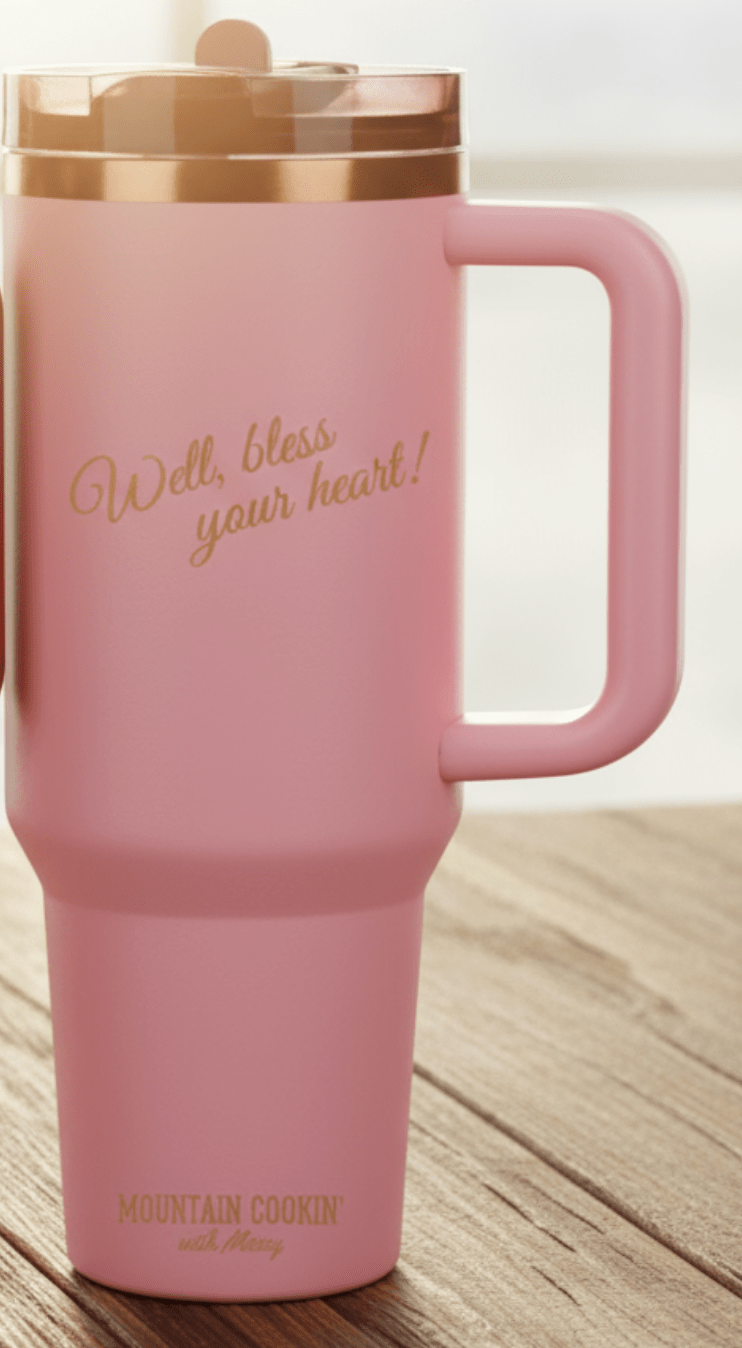 "Well, Bless Your Heart!" Laser Etched Rose Gold - Mountain Swigger - 40oz - Preorder - Mountain Cookin' with Missy