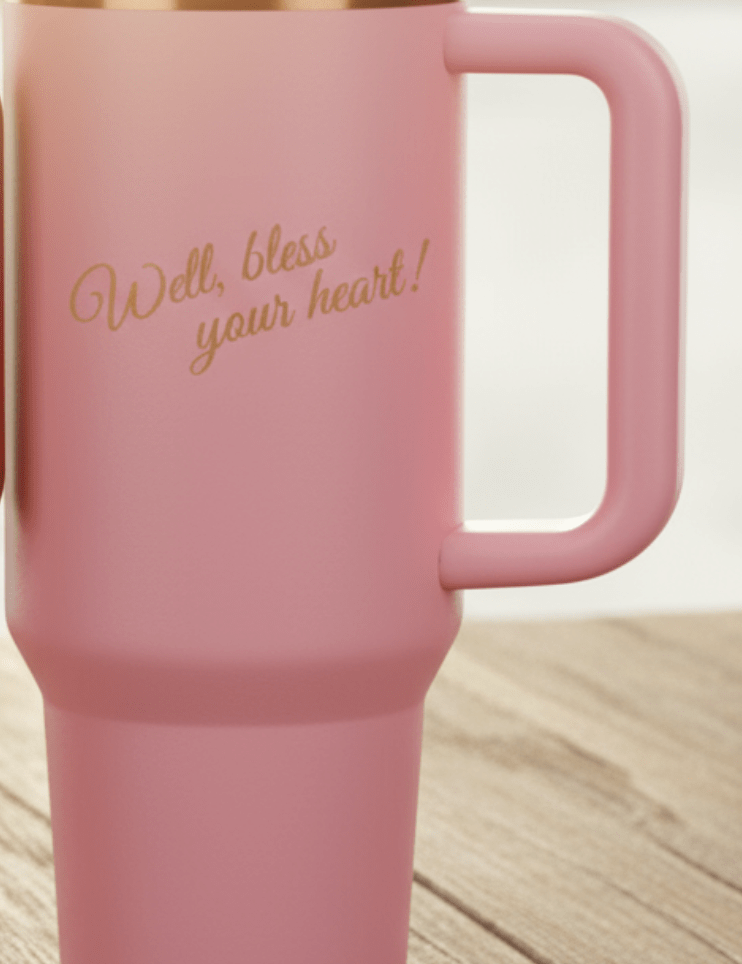"Well, Bless Your Heart!" Laser Etched Rose Gold - Mountain Swigger - 40oz - Preorder - Mountain Cookin' with Missy