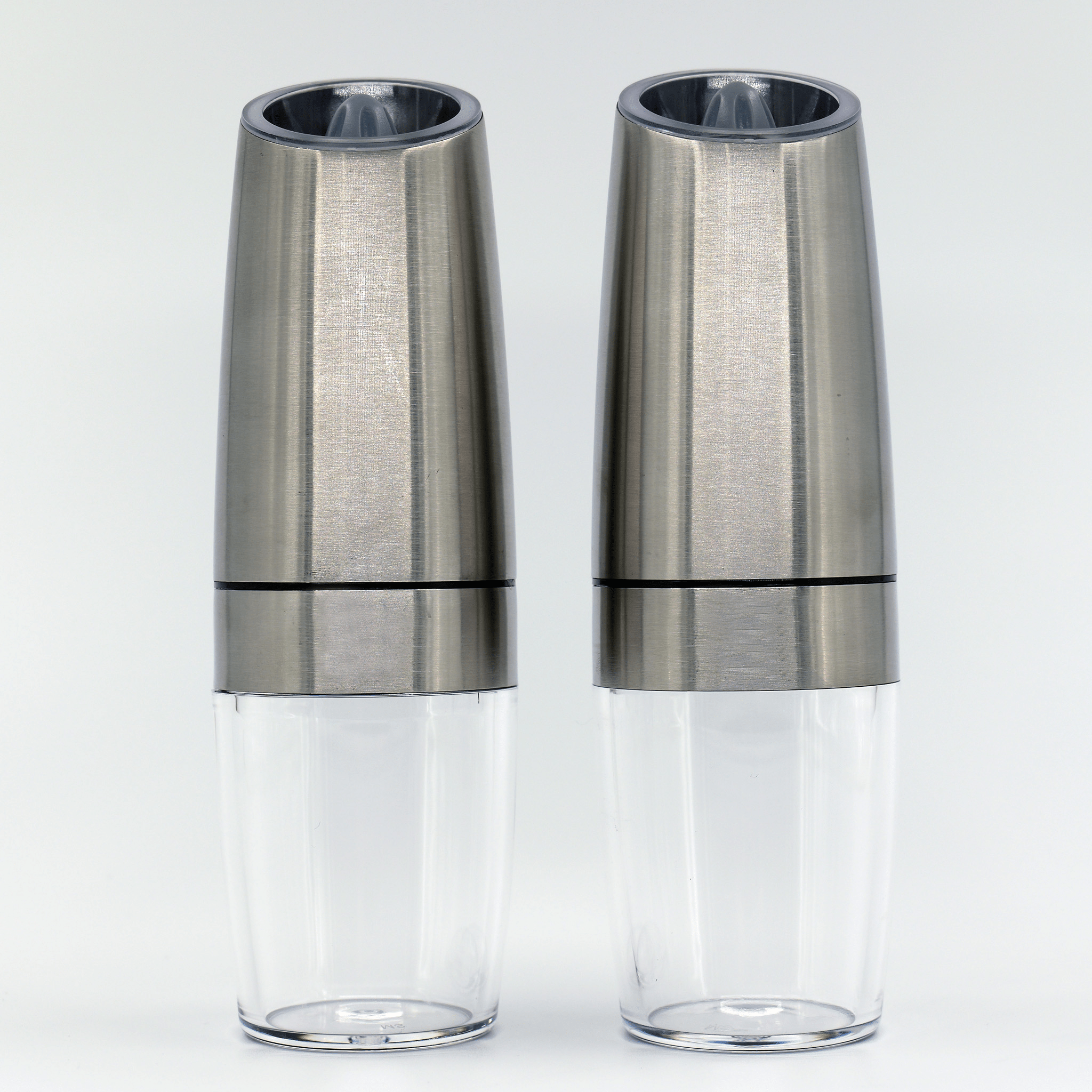 Stainless - Steel Powered Gravity Salt and Pepper Grinder Set - Mountain Cookin' with Missy