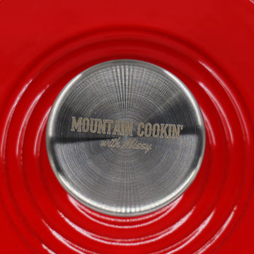 3 Quart Enameled Cast Iron Dutch Oven with Lid - Rooster Red - Mountain Cookin' with Missy