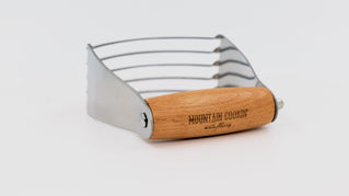 Professional Pastry Cutter with Traditional Wood Handle, Heavy Duty Stainless Steel Blades